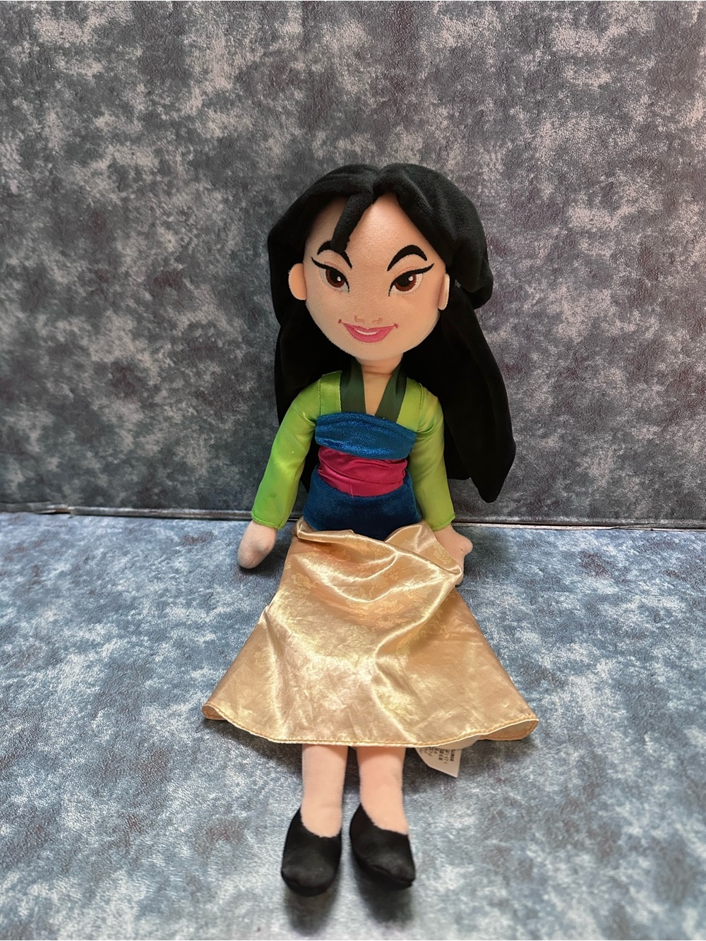 Disney Mulan Plush Doll in Green, Blue, Pink and Gold